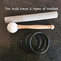 KVKA Frosted White Crystal Singing Bowl Set with Free Carrying Bag